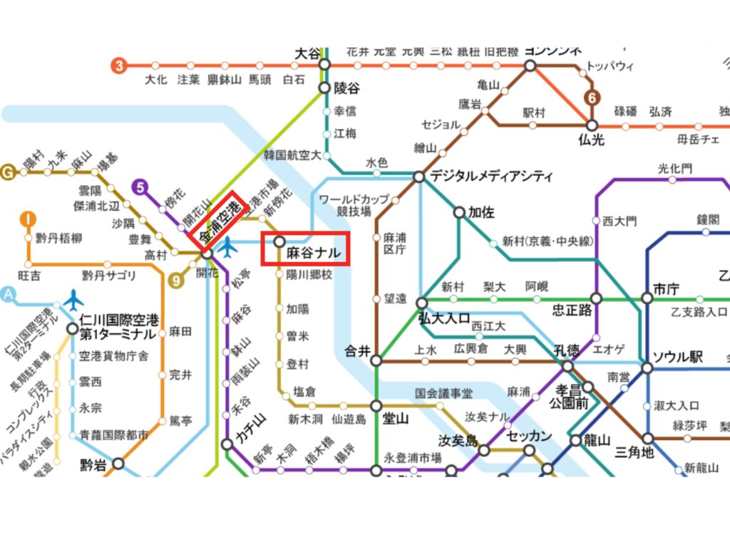 ソウル市内地下鉄路線図