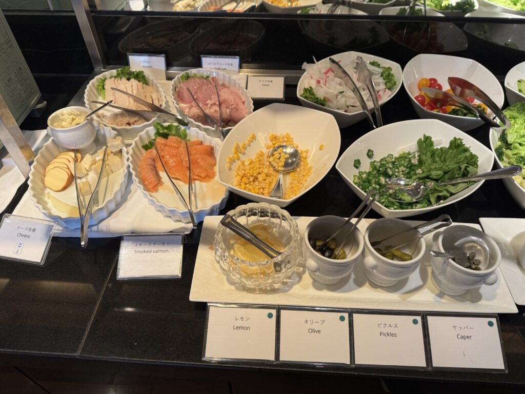 シェラトン都ホテル東京　クラブラウンジ　朝食　フード