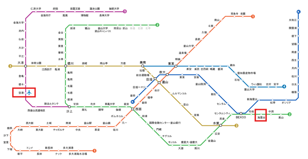 釜山路線図